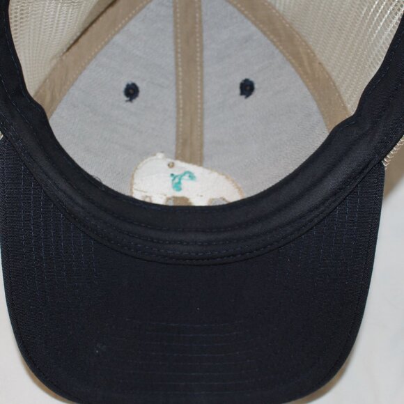Patagonia Eat Local Upstream Bear Navy/Tan Trucker/Baseball Hat Snapback - Picture 9 of 9
